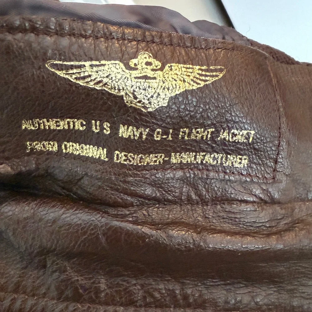 Vtg Vietnam Era Buaer US Navy G-1 Flight Jacket 55J14‎ Willis & Geiger 42L Talon